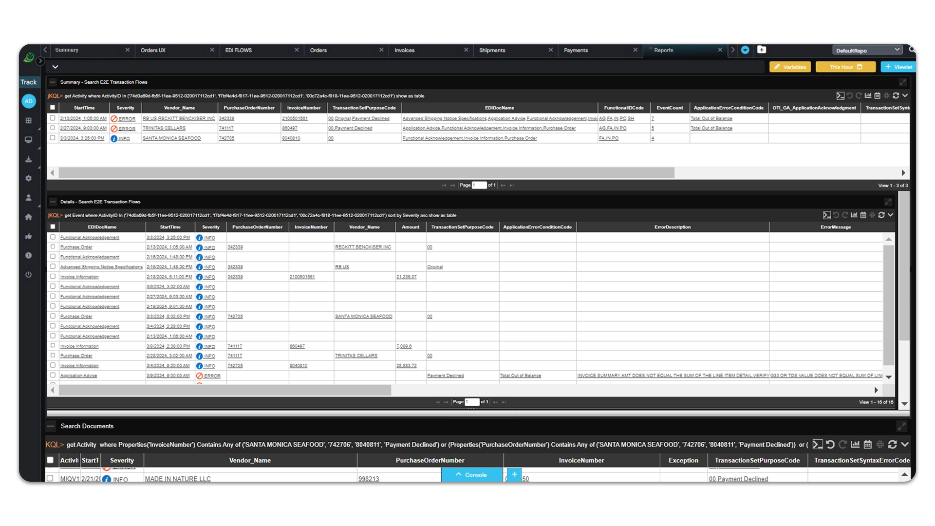 EDI Document Search