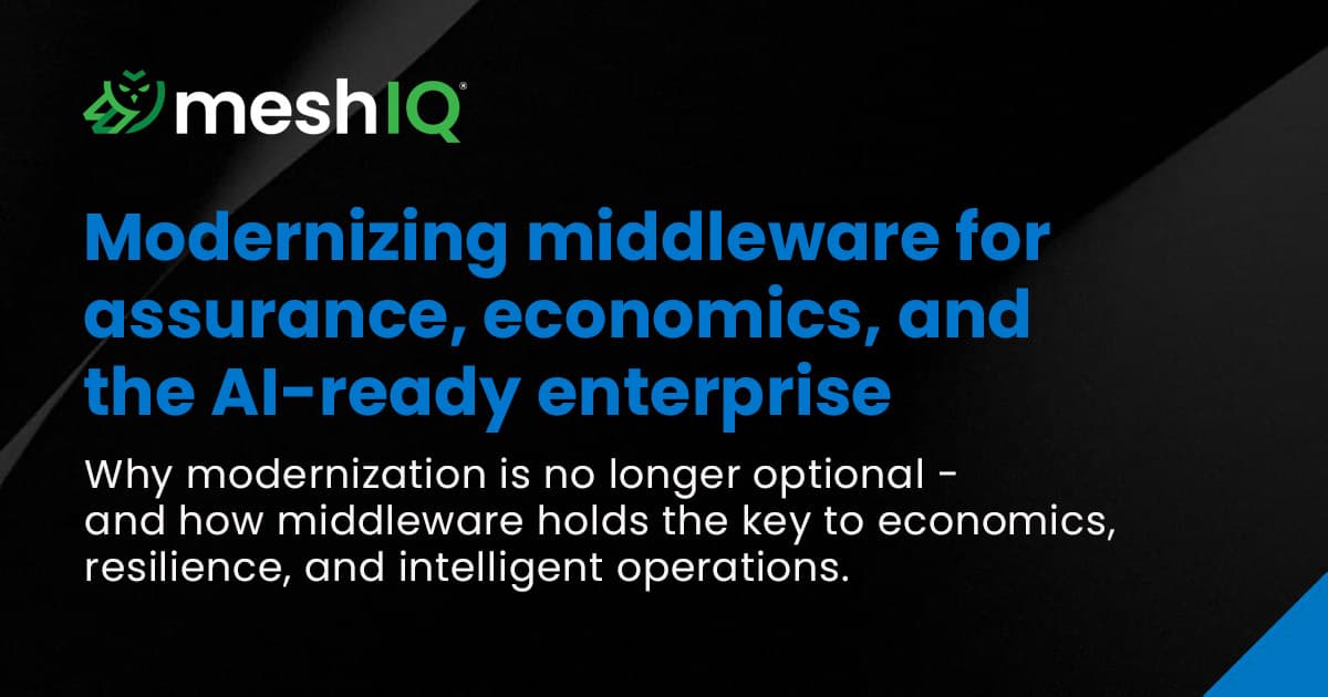 Modernizing middleware for assurance, economics, and the AI-ready enterprise. Why modernization is no longer optional - and how middleware holds the key to economics, resilience, and intelligent operations.