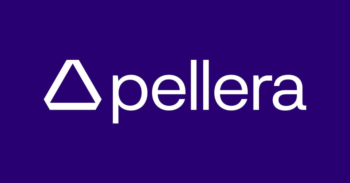 White text on a dark purple background spells Apellera, with the A replaced by a white triangle symbol resembling the Greek letter delta.